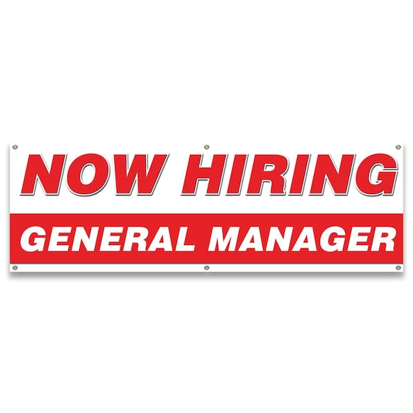 Now Hiring General Managers Banner Apply Inside Accepting Application Single Sided